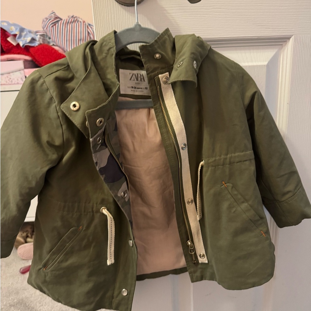 Zara Kids Green Jacket 18-24m